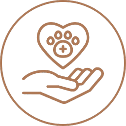 handheartbrn vet clinic services icon