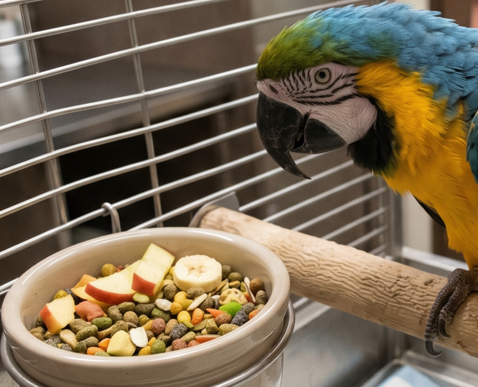 Bird rejecting food